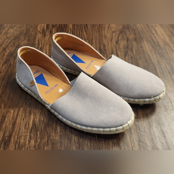 Verbanas Suede Gray Carmen Espadrilles Flats Size 41 Made In Spain - Picture 2 of 6